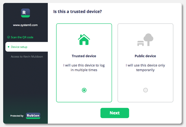 Verifying a Trusted Device